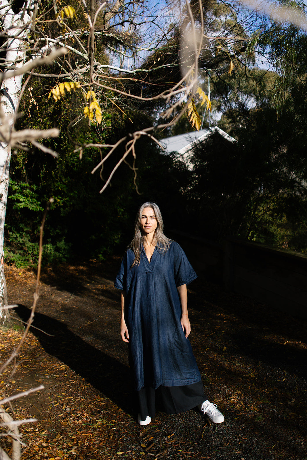 Eugenie Tunic in Denim Cotton Chambray