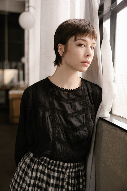 Alice Lace Blouse in Cotton Lace