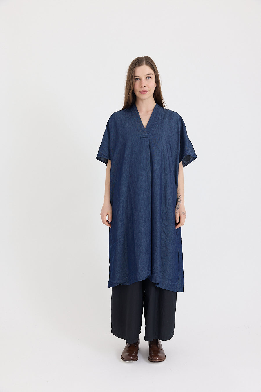 Eugenie Tunic in Denim Cotton Chambray