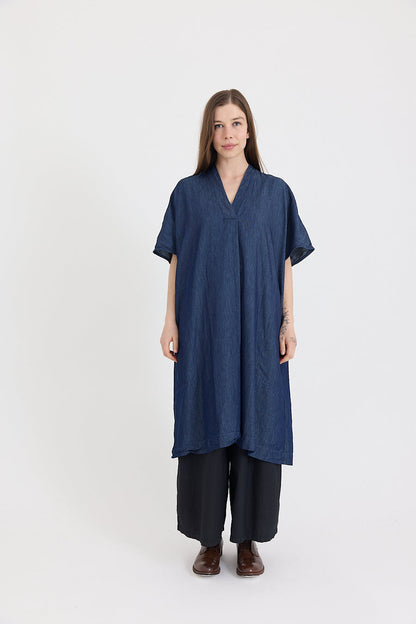 Eugenie Tunic in Denim Cotton Chambray