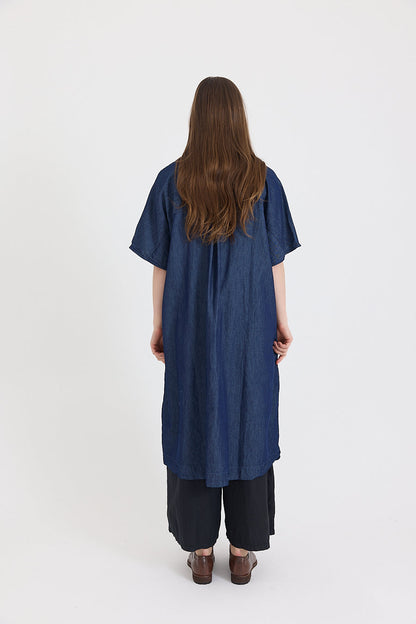 Eugenie Tunic in Denim Cotton Chambray