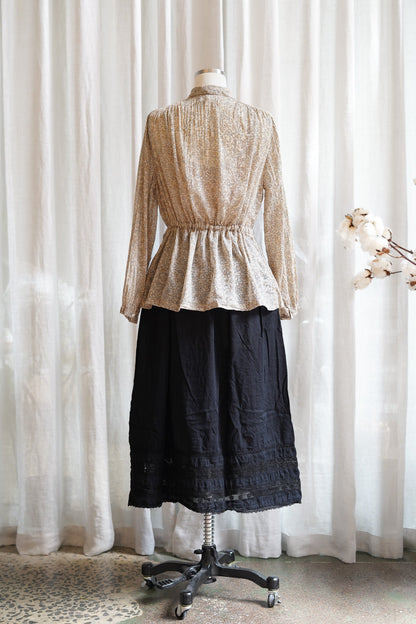 Pearl Blouse With Adjustable Waist in Ginza Print