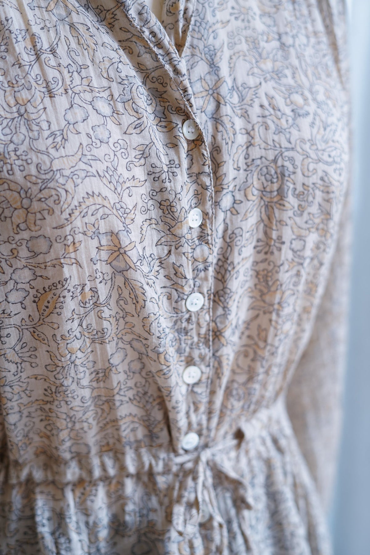 Pearl Blouse With Adjustable Waist in Ginza Print