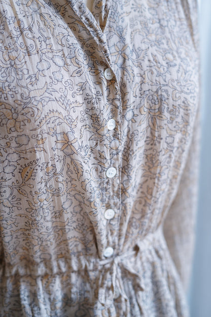 Pearl Blouse With Adjustable Waist in Ginza Print